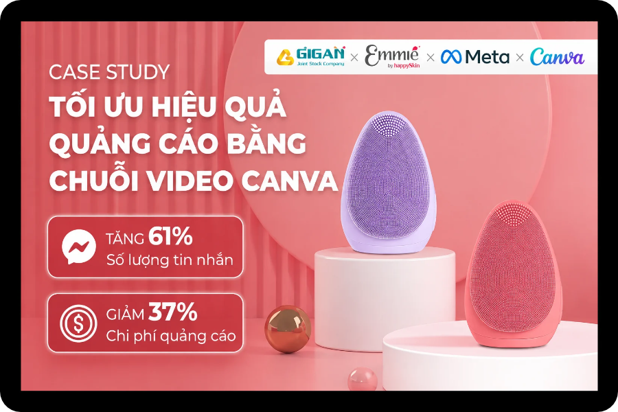 Tăng 61% hiệu quả quảng cáo Messenger bằng giải pháp sáng tạo Video Canva